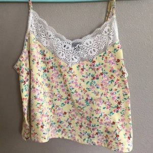 Flower and Lace Crop top